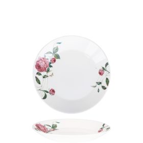 TÁNYÉR LAPOS OPÁL 19CM RÓZSÁS