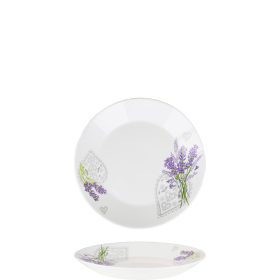 TÁNYÉR LAPOS OPÁL 19CM LEVENDULÁS