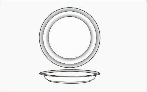 Family bol porție lapos d:210mm super white porțelan