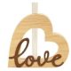 Family fa szív "love" felirattal, mini vázával m:17cm sz:16cm