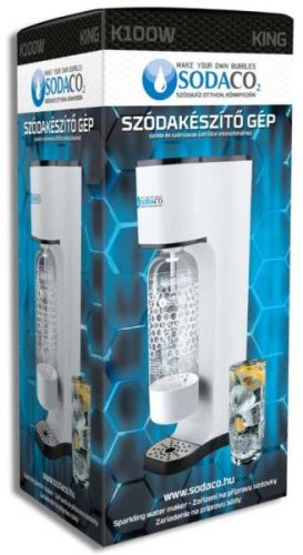 SodaCo K100W King otthoni szódagép, fehér színben