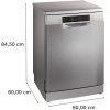 Bosch SMS46KI01E inox, programok száma: 6, szabadonálló, 13 terítékes mosogatógép 