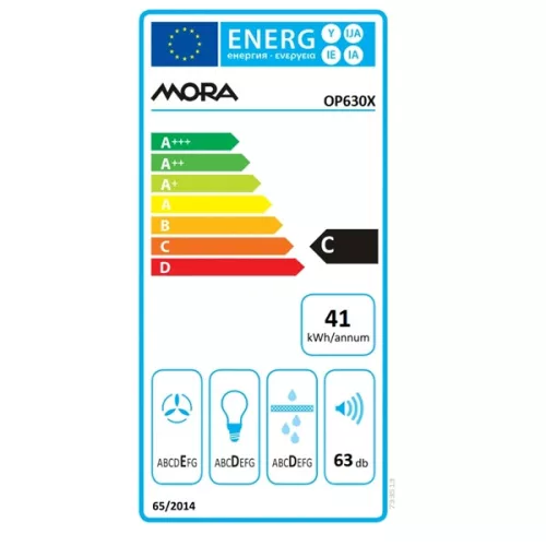 Mora OP630X ezüst, hagyományos, méret:60cm, zajszint:63dB, páraelszívó