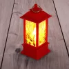 Iris karácsonyi mikulás mintás 13x5,3x5,3cm led-es piros lámpás