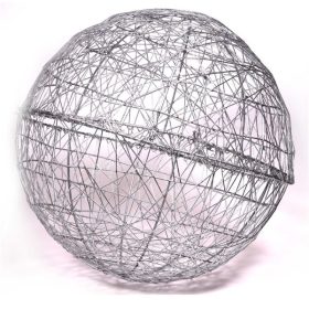   Iris Gömb alakú 40cm/ezüst színű festett fém dekoráció