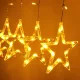 Iris csillag alakú fix fényű/2,5m/meleg fehér/12db led-es usb-s fényfüzér, fénydekoráció