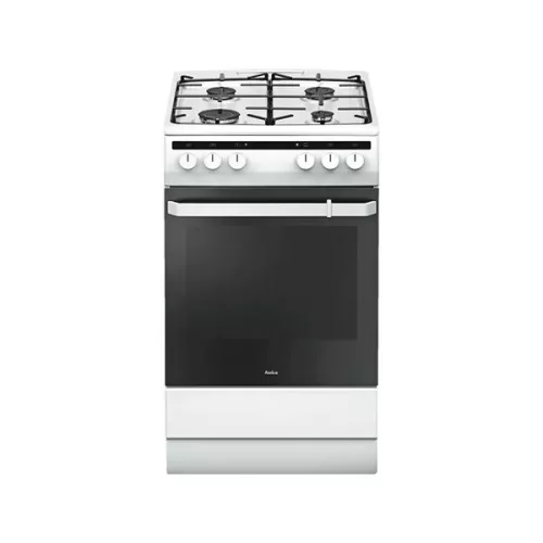 Amica 55343 fehér, szabadonálló, gáz, kombinált, főzőzóna: 4, sütő:62L, grill, tűzhely
