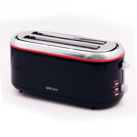   TOO TO-4SL108B-1300W fekete 4 hosszú szeletes kenyérpirító