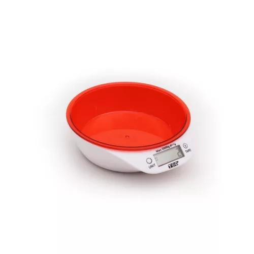 TOO KBSC-300-R piros tálas konyhai mérleg