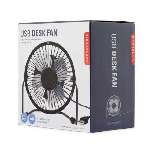 Kikkerland US143-BK-EU fekete, 15 cm, USB-s asztali ventilátor