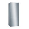 Bosch KGV58VLEAS acél, alulfagyasztós, Hűtő:37L, Fagyasztó:126L, Low frost hűtőszekrény