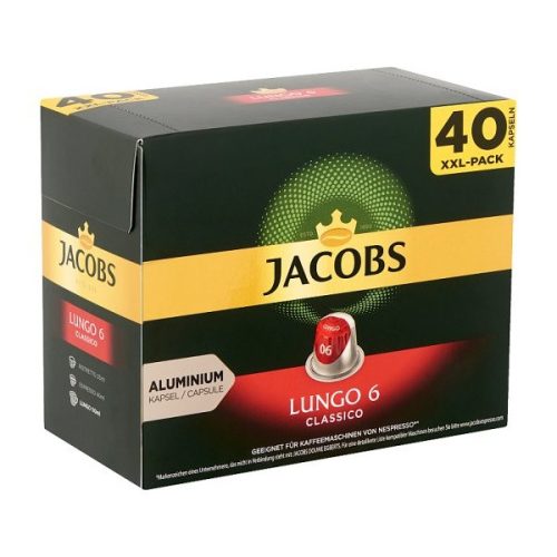 Douwe Egberts Jacobs Lungo 6 Classico Nespresso kompatibilis 40 db kávékapszula