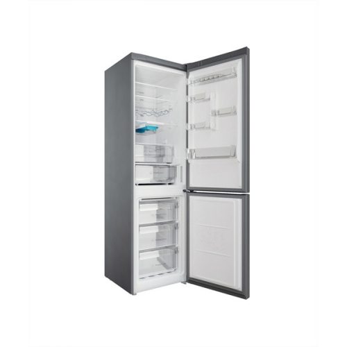 Indesit INFC9 TO32X inox, alulfagyasztós, Hűtő:263L, Fagyasztó:104L, Total No frost hűtőszekrény