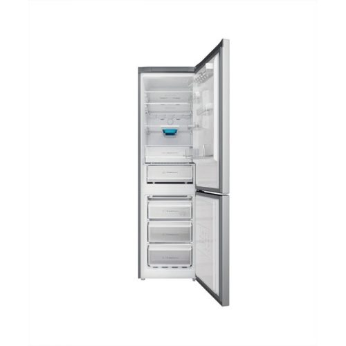 Indesit INFC9 TO32X inox, alulfagyasztós, Hűtő:263L, Fagyasztó:104L, Total No frost hűtőszekrény
