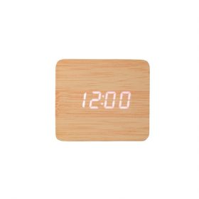   TOO DC-320LBN-Qi világosbarna digitális óra vezeték nélküli töltővel