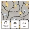 Emos D4AN04 8m/80LED/kül-beltéri/időzítős/meleg/hideg fehér karácsonyi LED fényfüzér