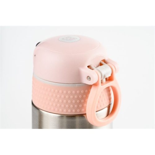 Wabo acél fedeles 420ml ezüst flamingós termosz