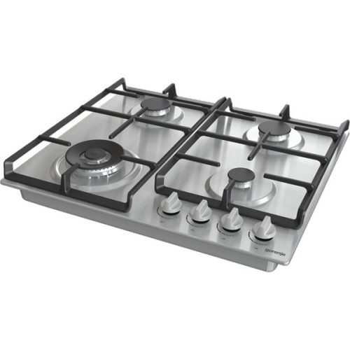 Gorenje GW641EX inox, beépíthető, gáz, főzőzóna: 3 +1 wok égőfej, beépíthető méret: 56cm, főzőlap