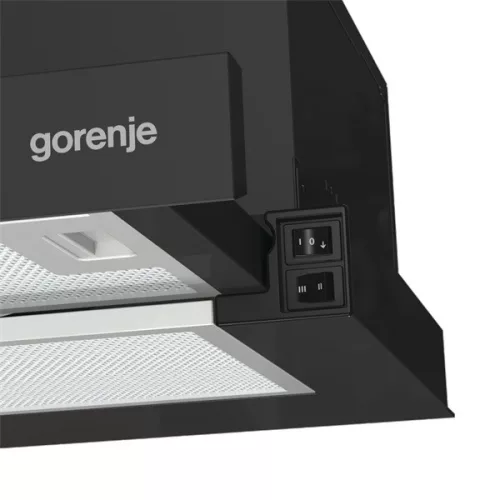 Gorenje TH60E3B fekete, szabadonálló, hagyományos, méret:60 cm, teleszkópos, zajszint:67 dB, páraelszívó