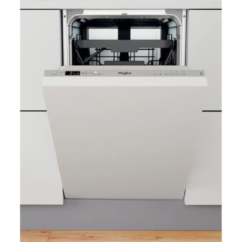 Whirlpool WSIC 3M27 C ezüst, programok száma: 6, keskeny beépíthető, 10 terítékes mosogatógép 