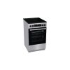 Gorenje GEC5C41SG inox, szabadonálló, kerámialapos, elektromos, főzőzóna: 4, sütő:77L, grill, tűzhely