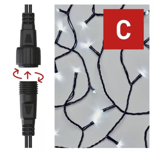 Emos D1AC03 10m 100LED IP44 hideg CNT - fényfüzér