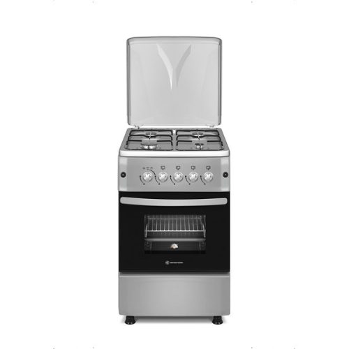 Novacook F5S40G2 INX inox, szabadonálló, gáz, főzőzóna: 4, sütő:57L, tűzhely