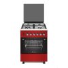 Novacook F6TS40EG-R Exclusive Line 60 meggypiros, szabadonálló, gáz, kombinált, főzőzóna: 4, sütő:66L, grill, tűzhely