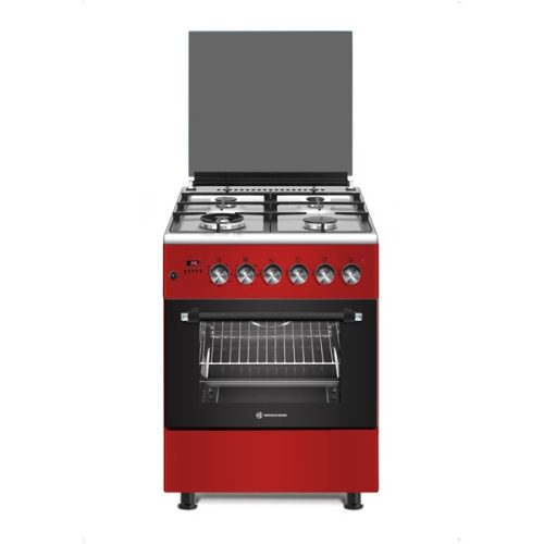Novacook F6TS40EG-R Exclusive Line 60 meggypiros, szabadonálló, gáz, kombinált, főzőzóna: 4, sütő:66L, grill, tűzhely