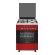Novacook F6TS40EG-R Exclusive Line 60 meggypiros, szabadonálló, gáz, kombinált, főzőzóna: 4, sütő:66L, grill, tűzhely