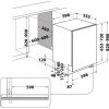 Whirlpool WI 7020 P ezüst, programok száma: 8, beépíthető, 14 terítékes mosogatógép 
