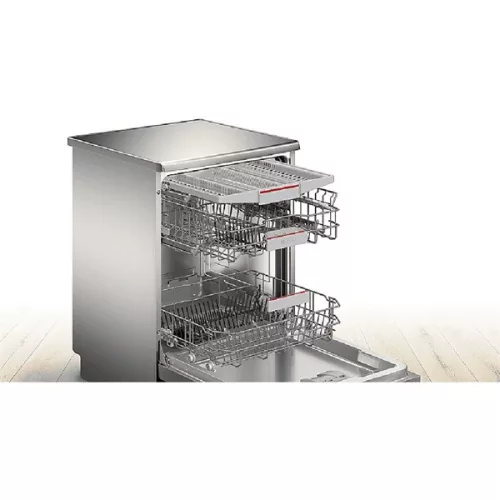 Bosch SMS4HVI00E ezüst, programok száma: 6, szabadonálló, 14 terítékes mosogatógép 