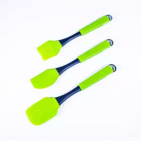   IRIS KT-231-G szilikon 3 darabos szett, sütőecset és spatulák, zöld