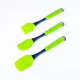 IRIS KT-231-G szilikon 3 darabos szett, sütőecset és spatulák, zöld