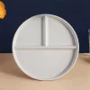 TOO KT-123 4db-os vegyes színekben búzaszalma műanyag elosztott tányér szett, 22.5×2.5cm