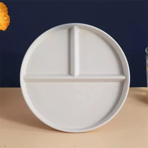 TOO KT-123 4db-os vegyes színekben búzaszalma műanyag elosztott tányér szett, 22.5×2.5cm