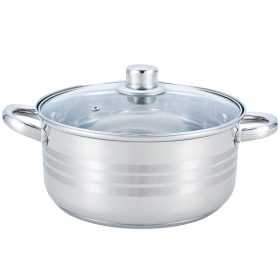   TOO KT-216 4 L-es fazék/lábas fedővel, 22cm-es konyhai rozsdamentes edény