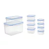 TOO KT-143 10db-os ételtároló doboz szett, 4x180ml, 4x400ml, 1x1.500ml, 1x4.200ml