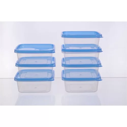 TOO KT-151 7db-os négyzetes 600ml-es ételtároló doboz szett