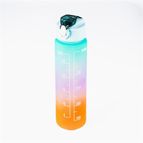 TOO KT-398 900ml-es színátmenetes motivációs kulacs idézetekkel és időskálával