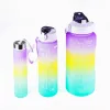TOO KT-399 3in1 kulacs, 2.000ml+900ml+280ml-es színátmenetes motivációs kulacs idézetekkel és időskálával