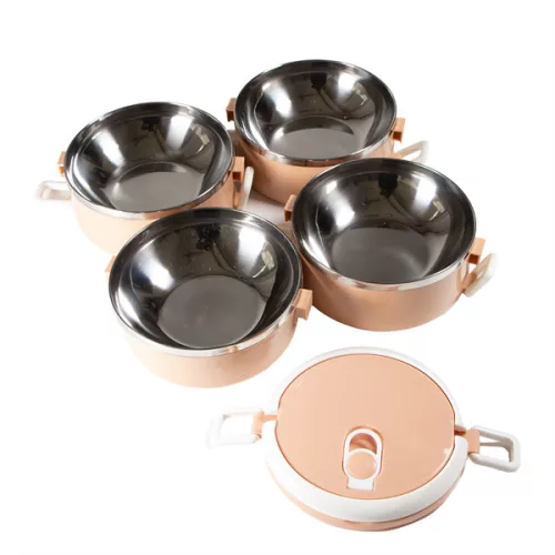 TOO KT-408 P 4 részes mogyoróbarna ételhordó