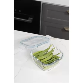   TOO KT-85 üveg 320 ml-es hőálló négyzet alakú ételtároló csatolható műanyag tetővel