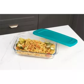   TOO KT-101 üveg 1600 ml-es hőálló négyzetes ételtároló műanyag tetővel