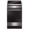 Amica 55352 inox, szabadonálló, kerámialapos, elektromos, főzőzóna: 4, sütő:65L, grill, tűzhely