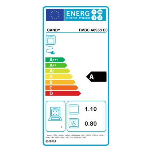 Candy FMBC A896S E0 fekete, beépíthető, sütőtér: 70L, pirolitikus, sütő