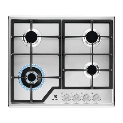 Electrolux KGS64362SX inox, beépíthető, gáz, főzőzóna: 3 +1 wok égőfej, beépíthető méret: 56cm, főzőlap