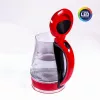 TOO KE-820 1,7L-es piros prémium üveg vízforraló