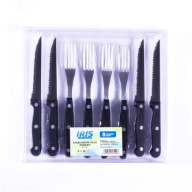 IRIS KT-192 8 db-os steak kés és villa készlet