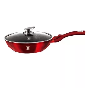   Berlinger Haus BH/1265N Metallic Line Burgundy Edition 28 cm fedővel, wok